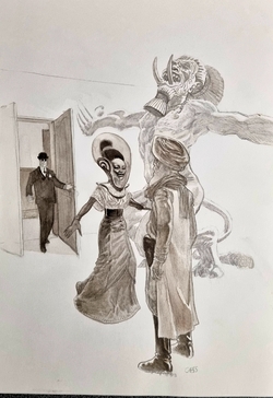 Expo-vente Gess "L'Œil de la nuit"- Premier super-héros de la fiction moderne