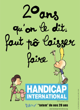 Titeuf soutient Handicap International