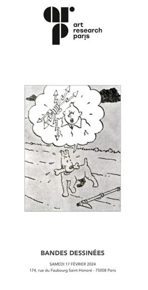 Des planches et des albums historiques d'Hergé en vente chez Art Research Paris