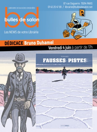 Bruno Duhamel dédicace "Fausses Pistes" chez Bulles de Salon (Paris)