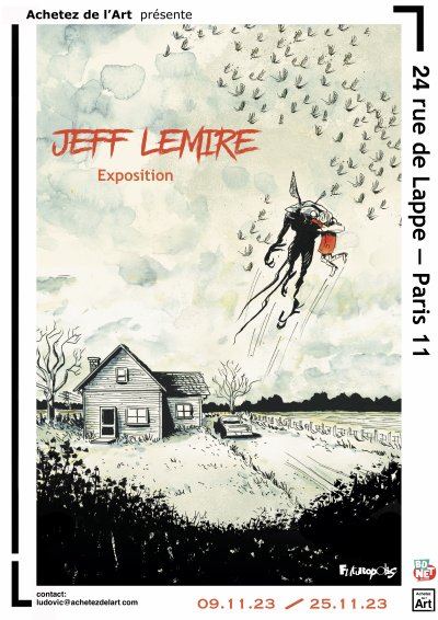 Exposition "Les éphémères" de Jeff Lemire à la galerie Achetez de L'Art de Paris