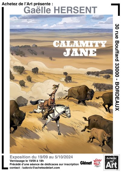 Exposition "Calamity Jane" de Gaëlle Hersent à la galerie Achetez de l'Art Bordeaux