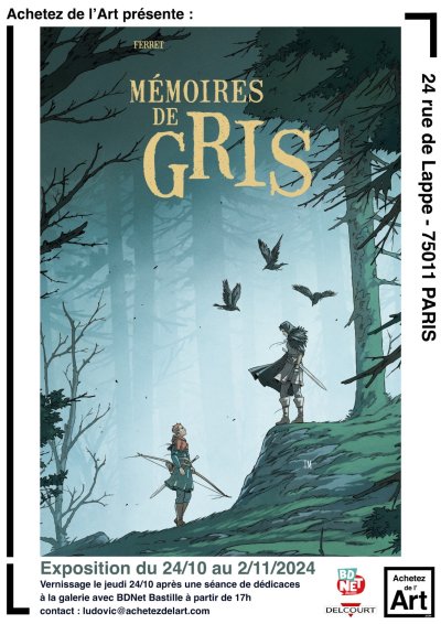 Exposition Mémoires de Gris de Sylvain Ferret chez Achetez de l'Art Paris