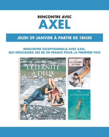 Axel dédicace ses albums pour la première fois en France, à Paris (11e)