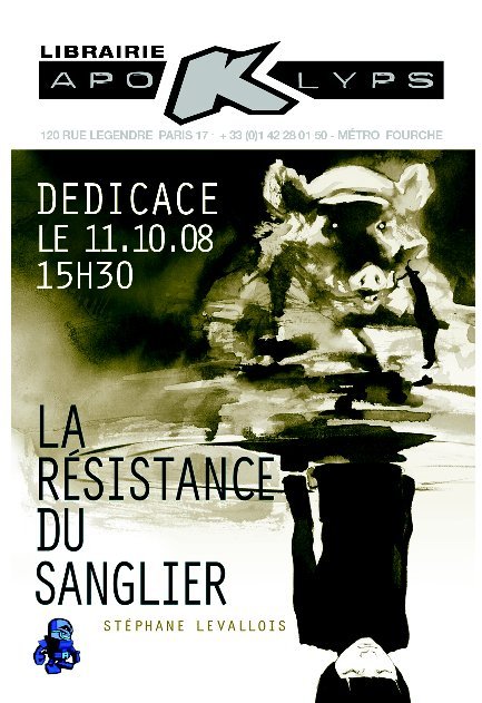 Dédicace stéphane Levallois librairie Apo(k)lyps (Paris)