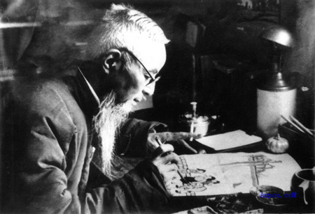Zhu Xianyin (maison de Feng Zikai à Shanghai) : "Feng Zikai a l'art d'utiliser un dessin simple pour parler de choses profondes." 