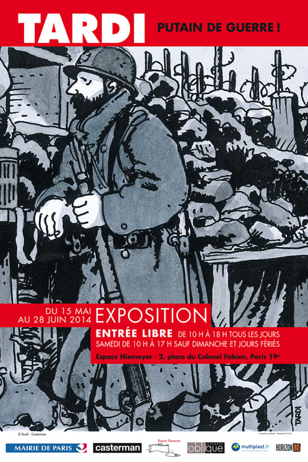 Exposition Tardi, Putain de guerre ! à l'espace Niemeyer