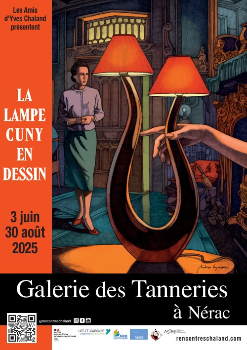 Les Rencontres Chaland de Nérac cet été : La lampe Cuny en dessin 