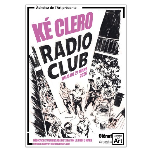 Exposition "Radio Club" de Ké Clero chez Achetez de l'Art Paris