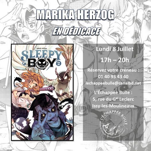 Evènement manga - Sleepy Boy à la librairie L'échappée Bulle (Issy les moulineaux)