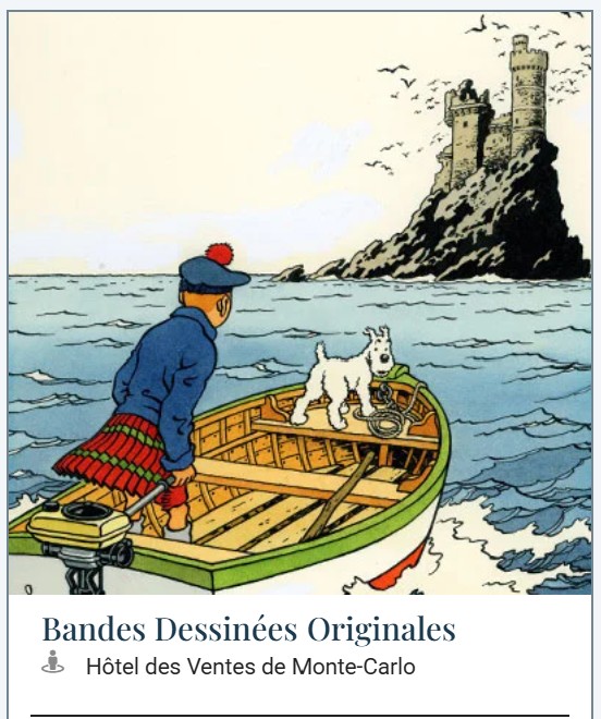 Appel aux lots : vente de Bandes Dessinées à Monaco : Fin 30 avril