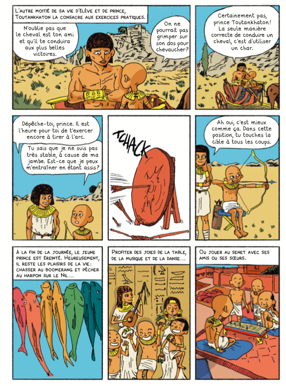 Toutankhamon, les mystères du pharaon expliqués aux enfants.