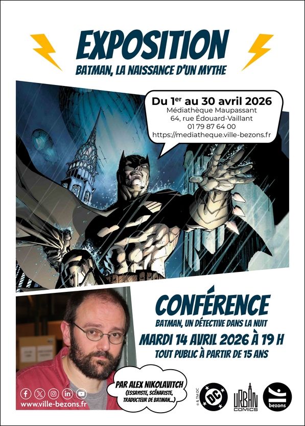 "Batman, un détective dans la nuit", par Alex Nikolavitch, à Bezons (Val d'Oise)