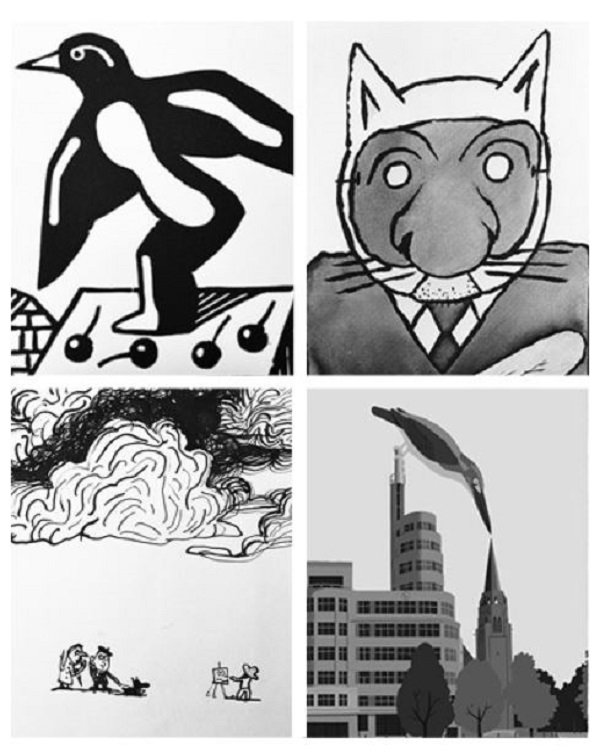 Exposition "Animaleries" : Josse Goffin avec Philippe Geluck, Pascal Lemaître & David Merveille (Bruxelles)