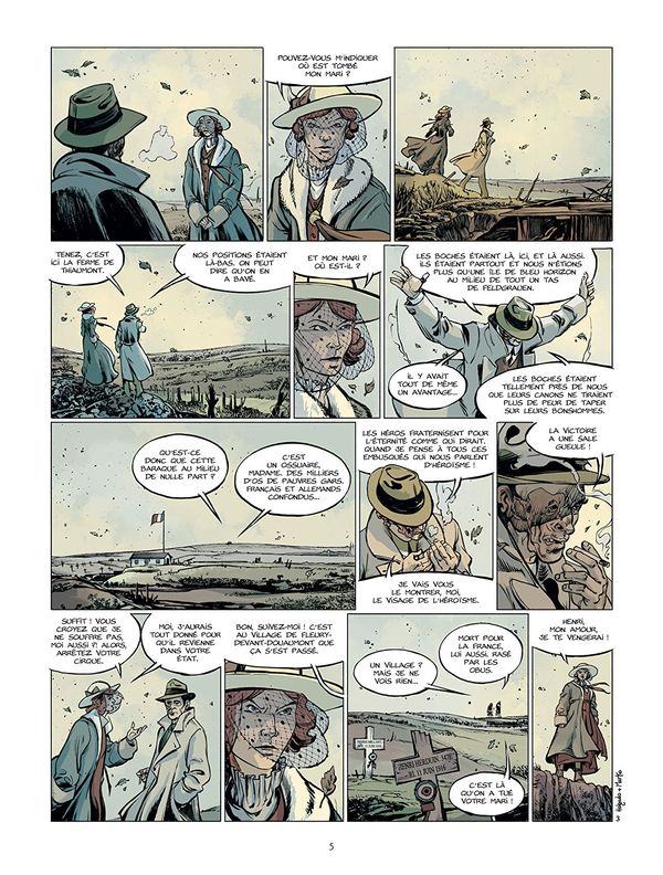 Verdun T. 3 - "Les Fusillés de Fleury" - Mortelle absurdité - Par Jean-Yves Le Naour, Marko et Inaki Holgado – Grand angle