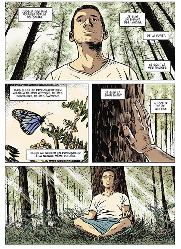 Quelques Pas vers l'infini - Un voyage au coeur de la méditation - Par Joël Callède - Les Arènes BD