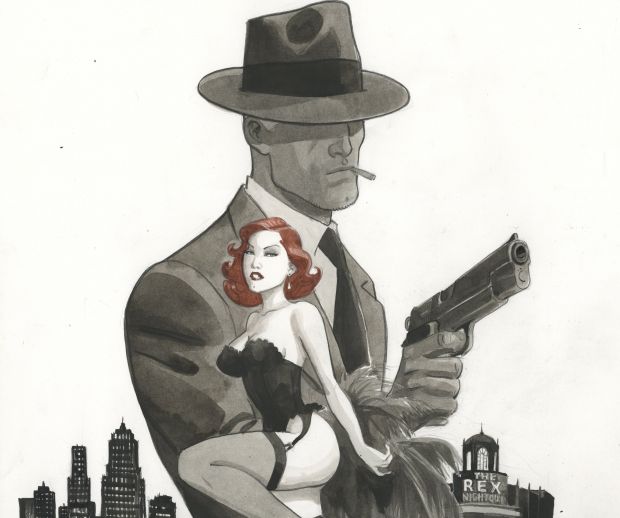 Enrico Marini à la Galerie 9e Art pour "Noir Burlesque"