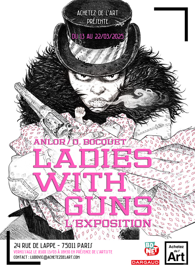 Exposition "Ladies with guns" de Anlor chez Achetez de l'Art Paris