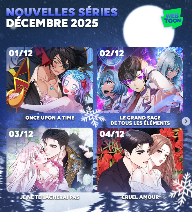Les nouveautés de la plateforme Webtoon pour les fêtes