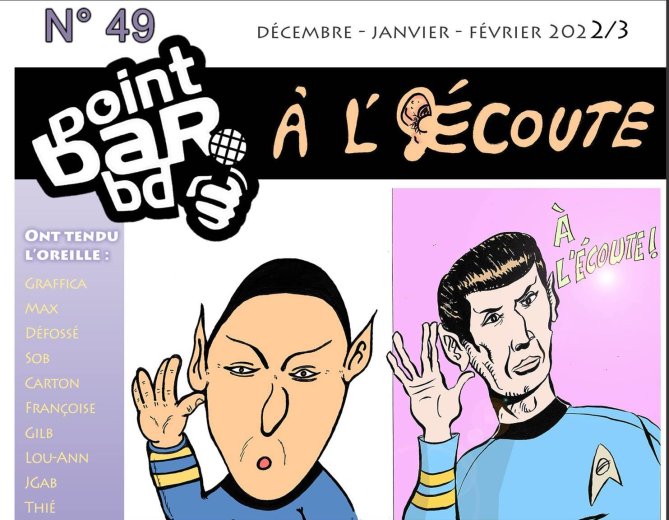 Le POINT BAR BD N° 49 est disponible à la fête de la BD d'AUDINCOURT