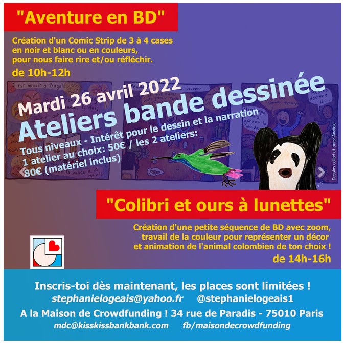 Deux ateliers BD à Paris !