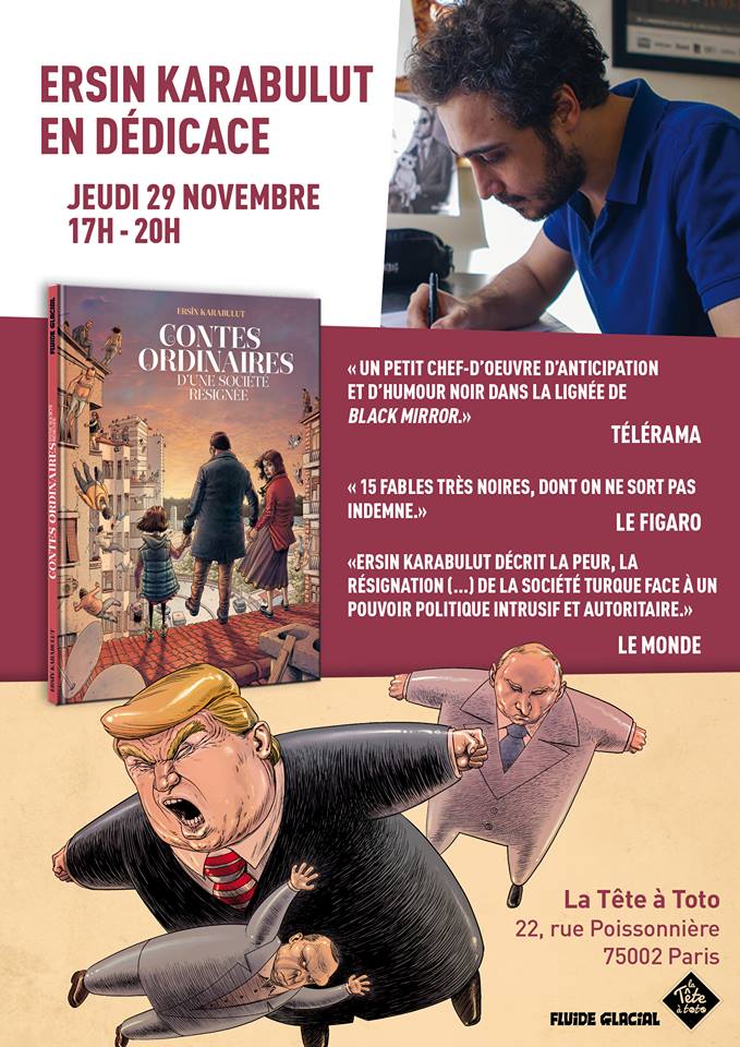 Le grand dessinateur turc Ersin Karabulut à Blois et à Paris