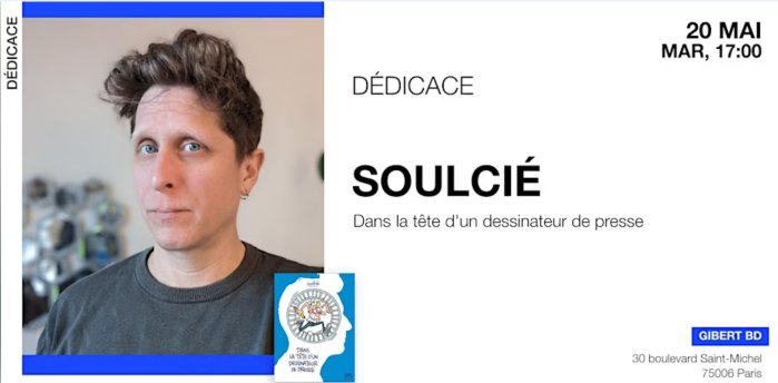Soulcié dédicace chez Gibert Paris