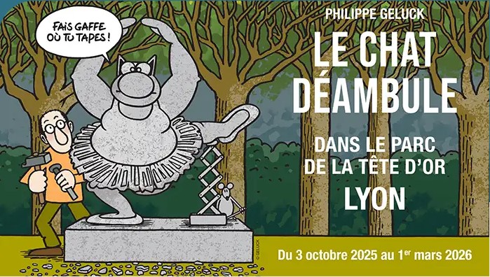 Le Chat de Geluck se balade à Lyon jusqu'au 1er mars 2026