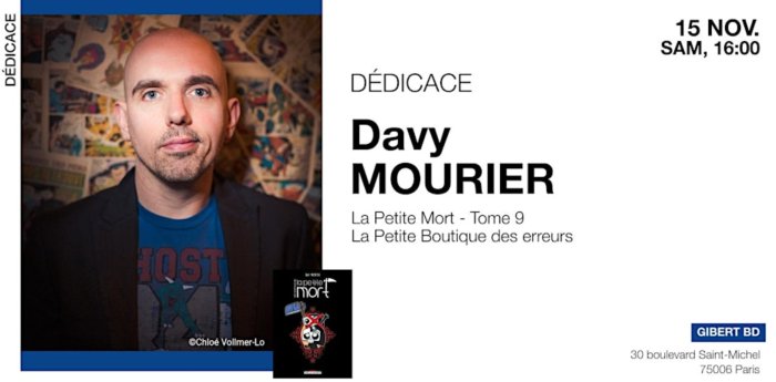 Davy Mourier chez Gibert BD Saint-Michel (Paris)