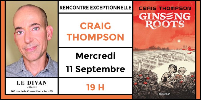 Rencontre exceptionnelle avec Craig Thompson au Divan (Paris)