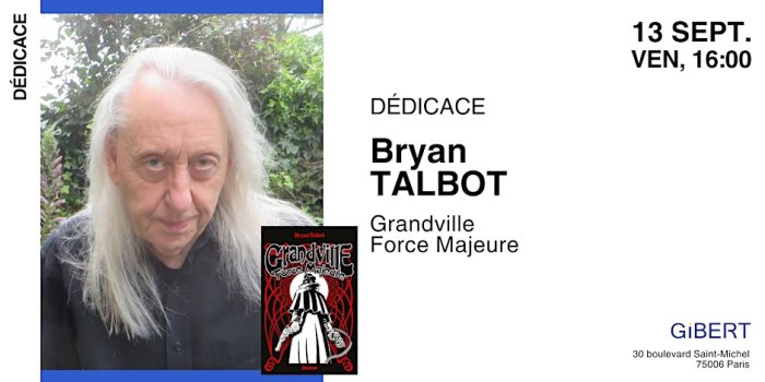 Le dessinateur anglais Bryan Talbot chez Gibert BD (Paris)