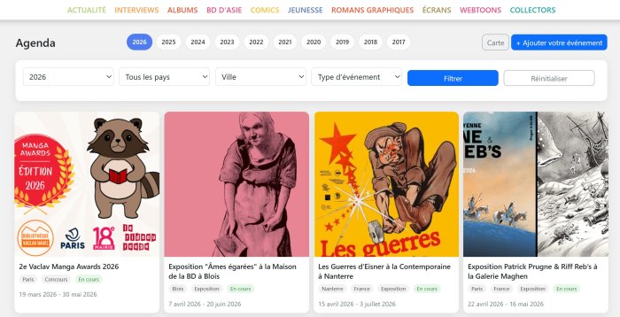 Festivals, crowdfunding, événements, dédicaces… Comment vous inscrire à notre agenda ?