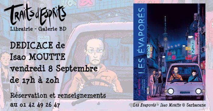 Isao Moutte à la librairie Traits d'esprit (Paris)