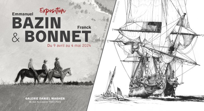 Emmanuel Bazin et Franck Bonnet à la galerie Daniel Maghen : modernisme, classicisme et bande dessinée de genre