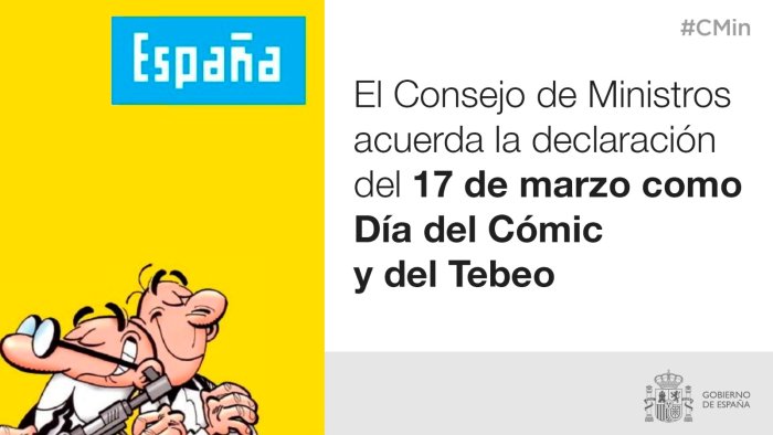 Le Ministère de la culture espagnol instaure une journée nationale de la BD.
