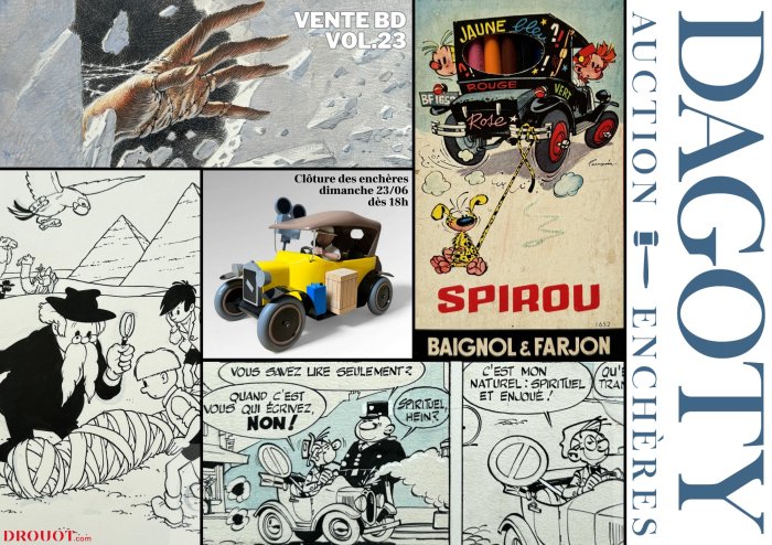 460 lots exceptionnels : planches, albums et objets de collection chez Dagoty Enchères