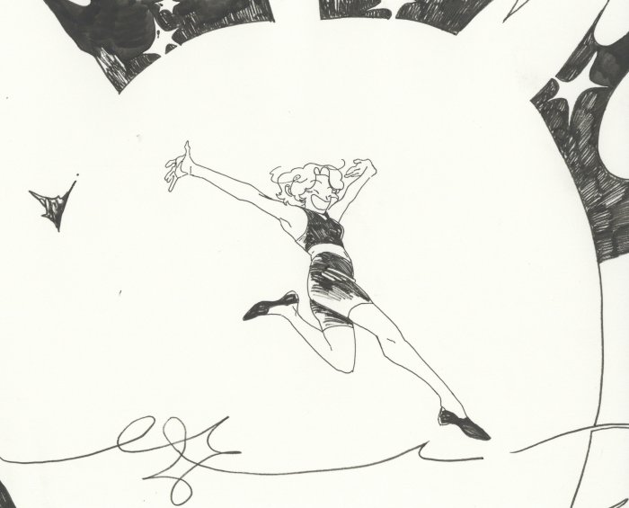 Exposition Anaïs Flogny ("Le jour du caillou", scénarisé par Vero Cazot)à la Galerie 9e Art (Paris)-