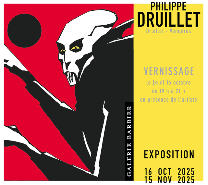 Vernissage : “Vampire – Druillet” à la Galerie Barbier