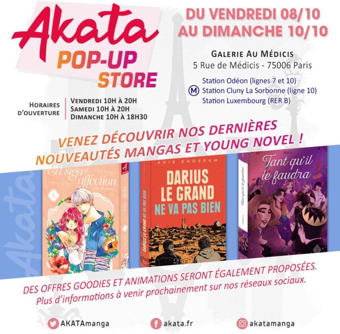 Un pop-up store dédié aux éditions Akata à Paris