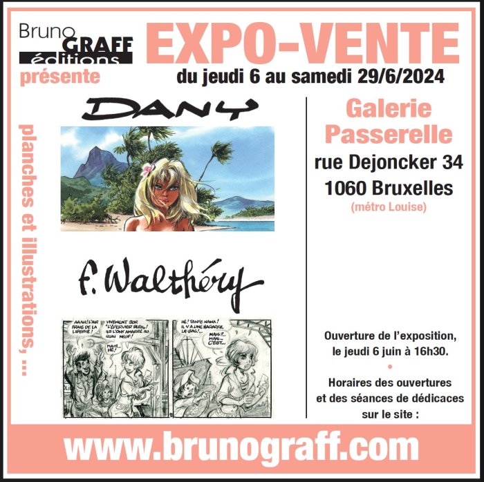 Exceptionnelle expo-vente François Walthéry et Dany à Bruxelles