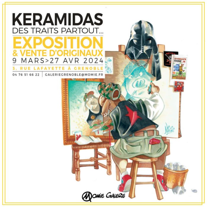 Des traits partout... : exposition Nicolas Keramidas à la galerie Momie de Grenoble