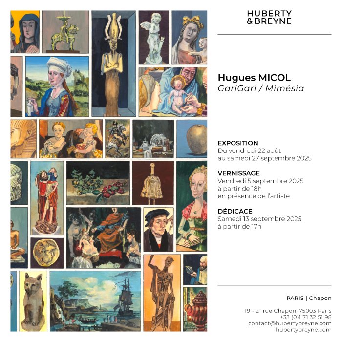 Hugues Micol s'expose chez Huberty & Breyne : entre aventure médiévale japonaise et dystopie futuriste
