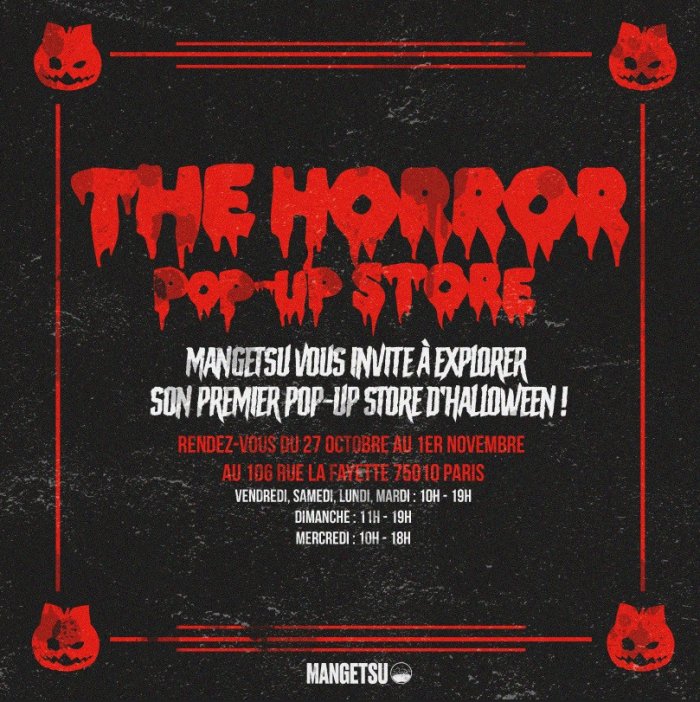 Le Horror pop-up store de Mangetsu ouvre ses portes vendredi !