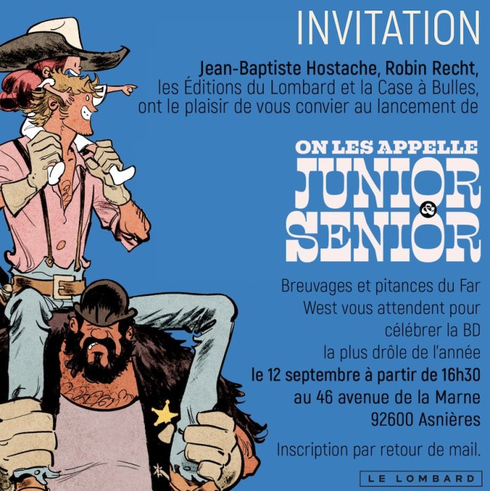 C'est pour bientôt : On les appelle Junior & Senior - Lancement à la librairie La Case à bulles à Asnières