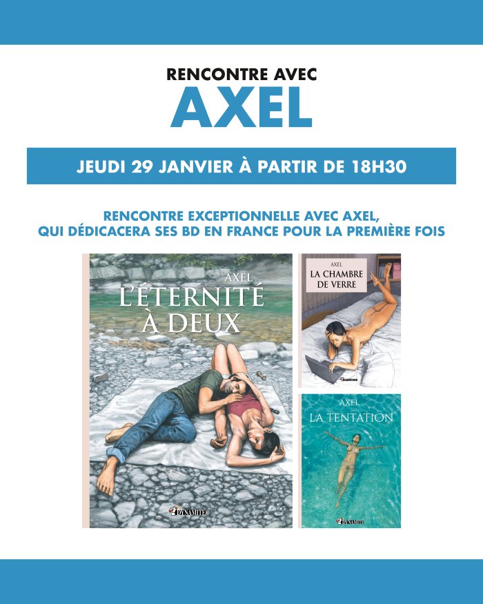 Axel dédicace ses albums pour la première fois en France, à Paris (11e)