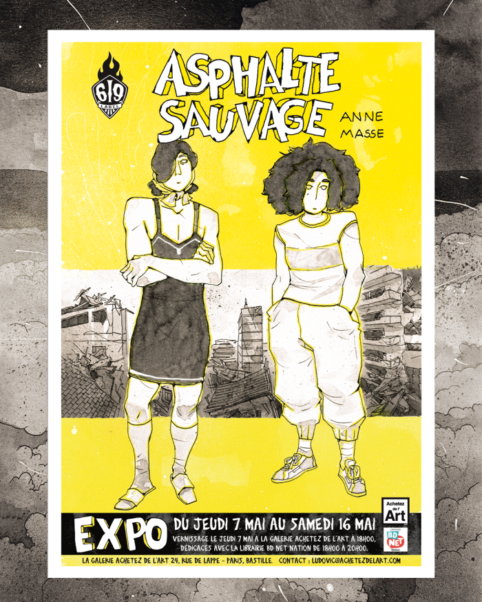 Exposition "Asphalte Sauvage" de Anne Masse chez Achetez de l'Art Paris