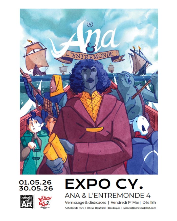 Exposition "Ana & l'Entremonde" de Cy chez Achetez de l'Art Bordeaux
