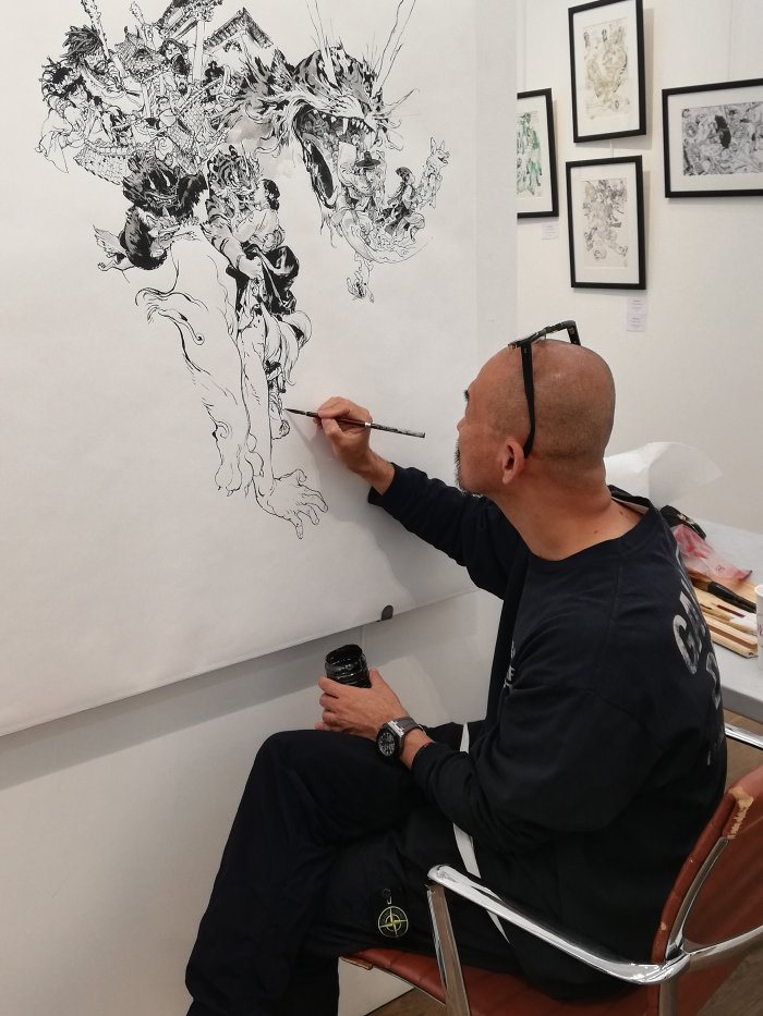 Succès monstre à l'exposition Kim Jung Gi à la Galerie Maghen à Paris