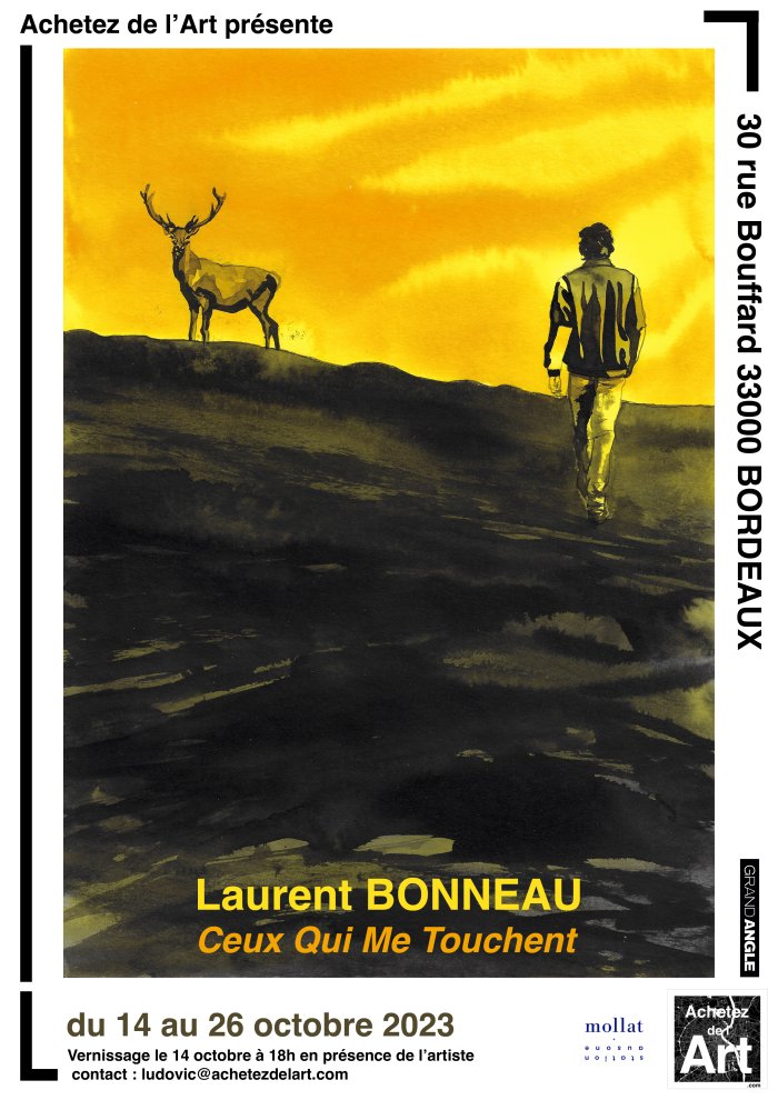 Laurent Bonneau ("Ceux qui me touchent") à la galerie Achetez de l'Art (Bordeaux)