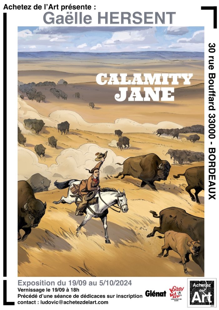 Exposition "Calamity Jane" de Gaëlle Hersent à la galerie Achetez de l'Art Bordeaux